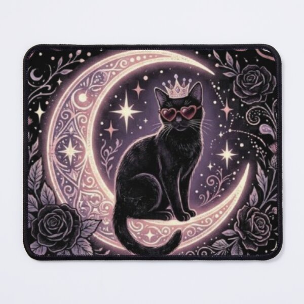 Item preview, “Too Cute Black Cat Moon Design” designed and sold by Dogandesighn.