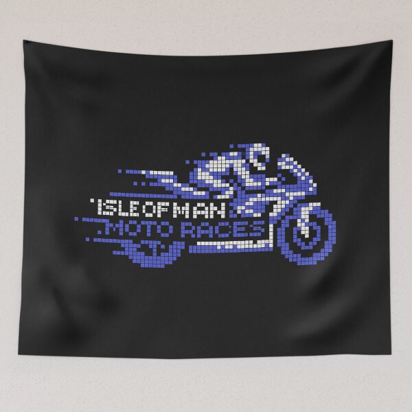 Item preview, Isle of Man Moto Races 8 Bit Pixel Art Motorcycle Racing Graphic designed and sold by KiwiRider.