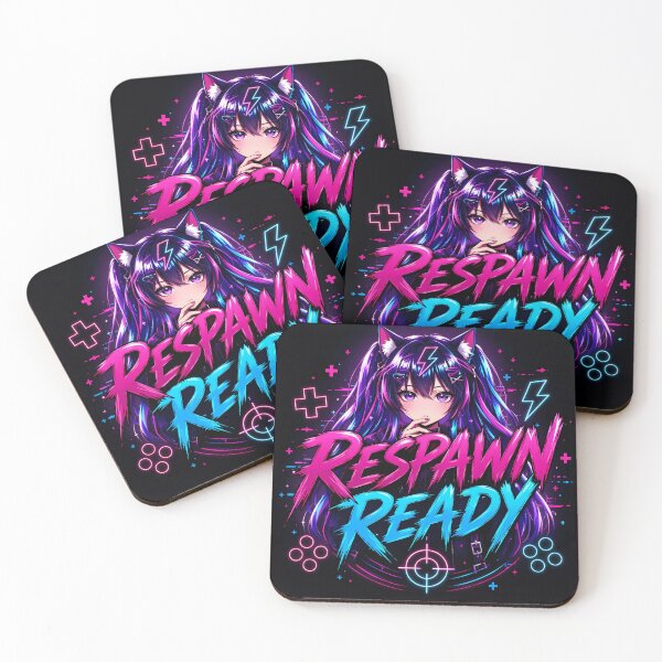 Item preview, Respawn Ready – Neon Anime Gamer Girl designed and sold by Revyra Design .