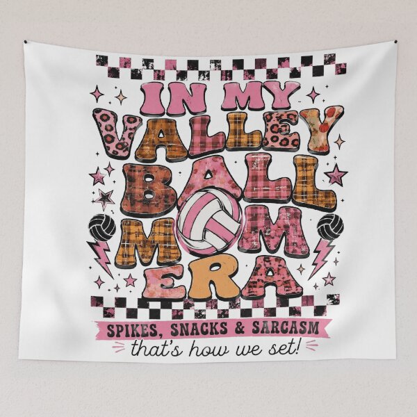 Item preview, In My Volleyball Mom Era Funny Retro Groovy Volleyball Mom Shirt designed and sold by Yellowriversss.