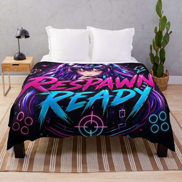 Item preview, Respawn Ready – Neon Anime Gamer Girl designed and sold by Revyra Design .
