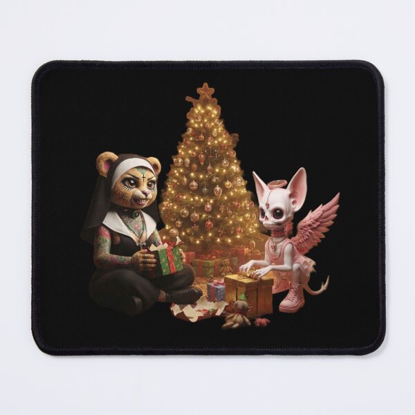 Item preview, NunBear and Skelly Gothic Christmas Gift Opening designed and sold by LujziWorld.