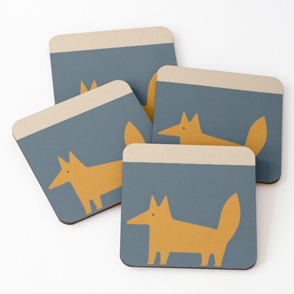 Item preview, Winter Fox - Minimalist Yellow Fox Art. By Moodzu. designed and sold by Moodzu.