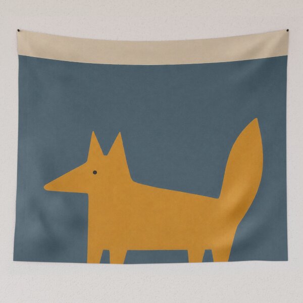 Item preview, Winter Fox - Minimalist Yellow Fox Art. By Moodzu. designed and sold by Moodzu.