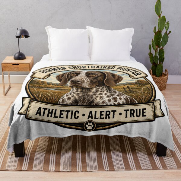 Item preview, German Shorthaired Pointer - Athletic, Alert, True - Vintage Dog Badge designed and sold by TheCanineCanvas.