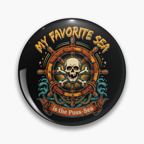 Item preview, My Favourite Sea is the Puss-Sea Pirate Skull designed and sold by Welldoh.