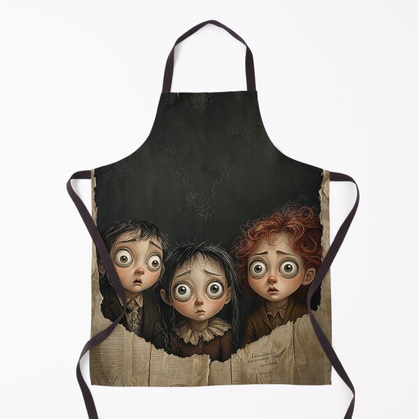 Item preview, Creepy Big-Eyed Gothic Children – Whimsical Dark Fantasy Portrait designed and sold by WhimsyWink.