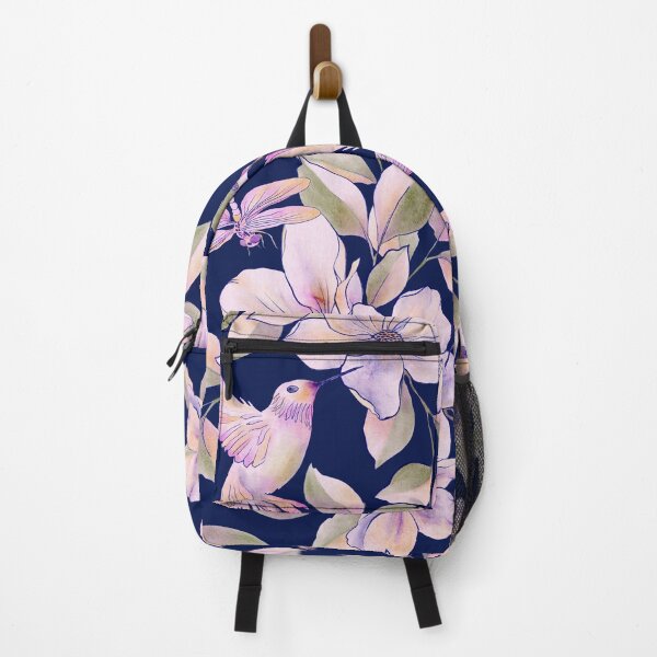 Item preview, Watercolor Garden Floral and Hummingbird Art designed and sold by AneissPiaf.