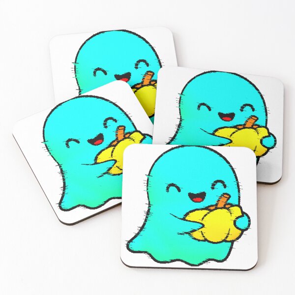 Item preview, Kawaii Ghost with Pumpkin | Cute Glitch Halloween Design designed and sold by AstronautMerch.