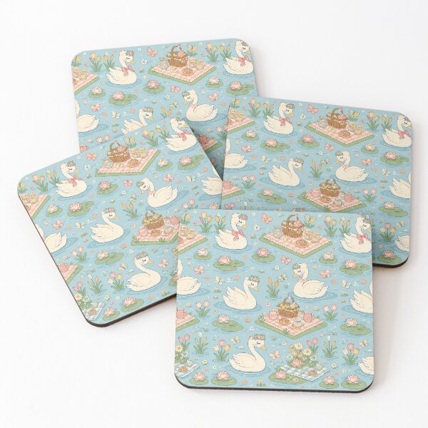 Item preview, Swan Spring Pond Picnic Pattern designed and sold by Soft Berry Studio.