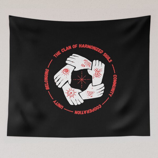 Item preview, The Clan of Harmonized Sigils - Tribal Unity Emblem designed and sold by Mart-Arte.