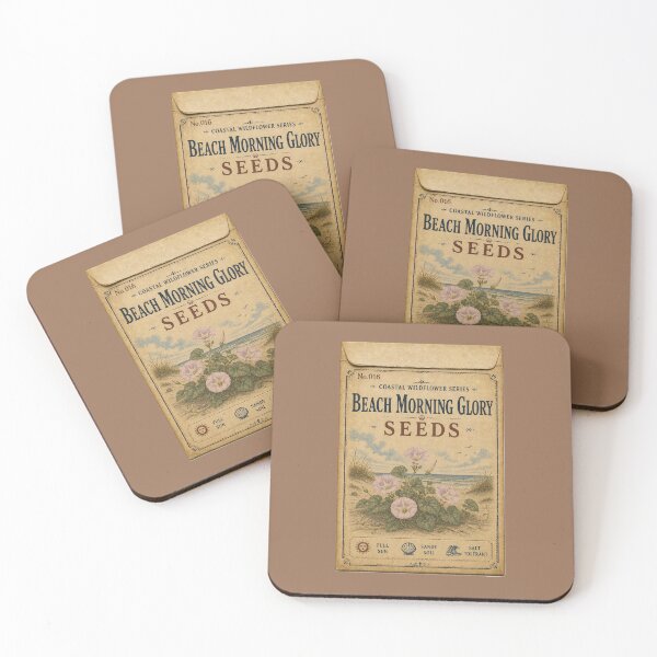 Item preview, Vintage Seed Packet PRINT ONLY NOT REAL- Beach Morning Glory Coastal Wildflowers Series 016 designed and sold by Beachy.