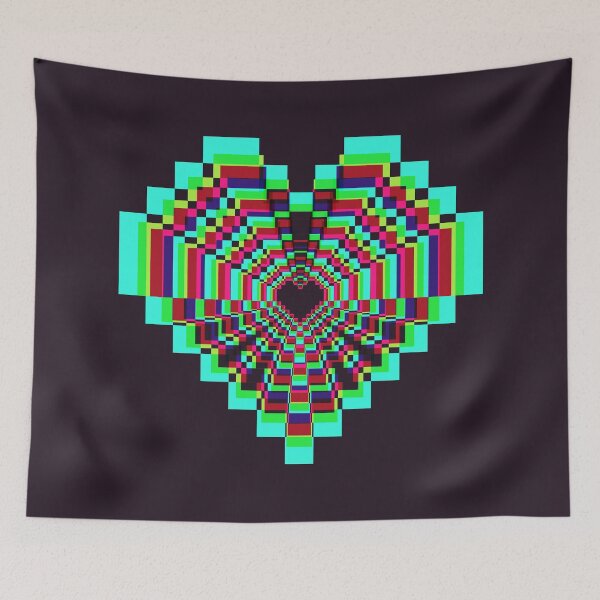 Item preview, Dark Pixel Heart -  Synthwave designed and sold by animinimal.