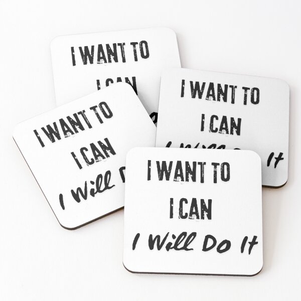 Item preview, I Want To, I Can, I Will Do It.  designed and sold by Dinasshop.
