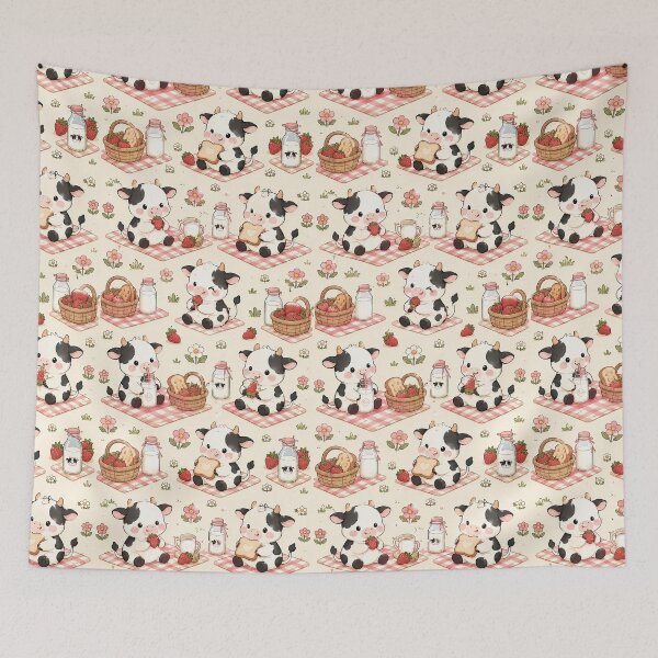Item preview, Baby Cow Cozy Farm Breakfast Pattern designed and sold by Soft Berry Studio.