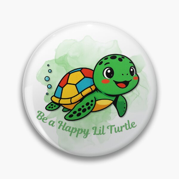 Item preview, Happy Lil Turtle - Cute Sea Turtle Positive Quote Design designed and sold by DonnaRaine.