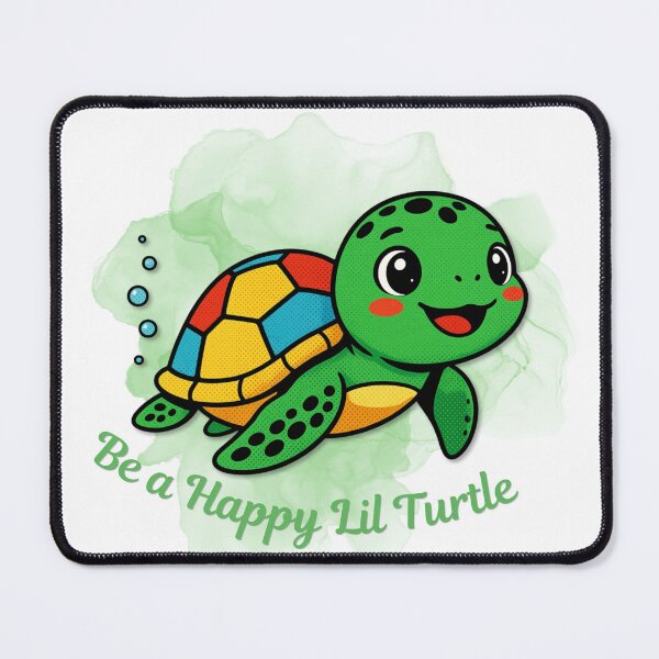 Item preview, Happy Lil Turtle - Cute Sea Turtle Positive Quote Design designed and sold by DonnaRaine.
