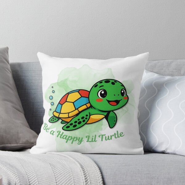 Item preview, Happy Lil Turtle - Cute Sea Turtle Positive Quote Design designed and sold by DonnaRaine.
