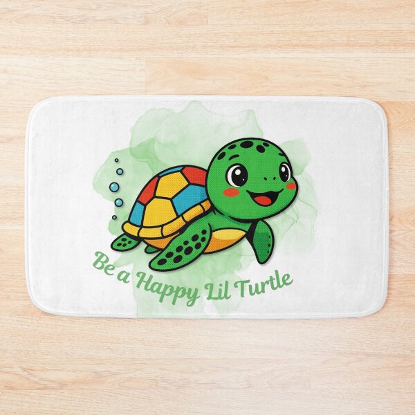 Item preview, Happy Lil Turtle - Cute Sea Turtle Positive Quote Design designed and sold by DonnaRaine.