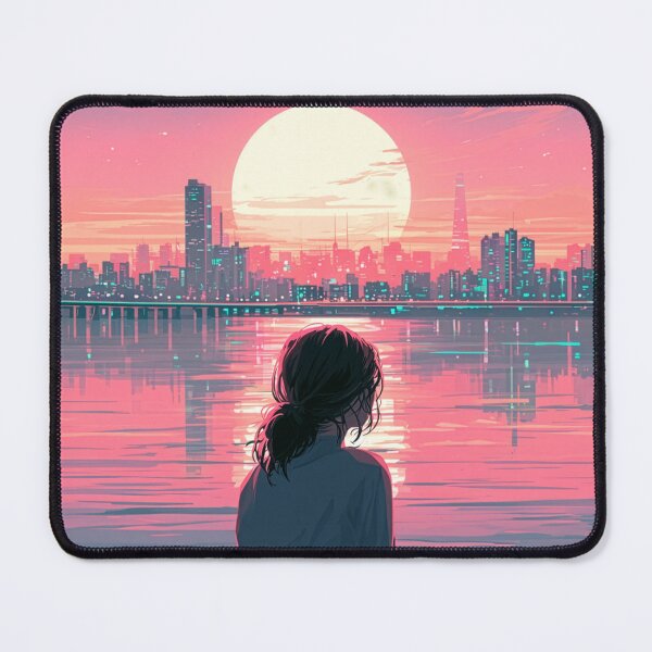 Item preview, Seoul Dusk Girl City Reflection Vibes 로파이 소녀 서울 노을 스카이라인 designed and sold by 리나 .
