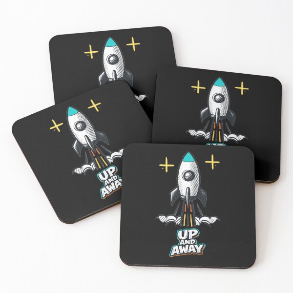 Item preview, UP AND AWAY – Rocket Quote in Retro Space Style designed and sold by Rocket&Stars.