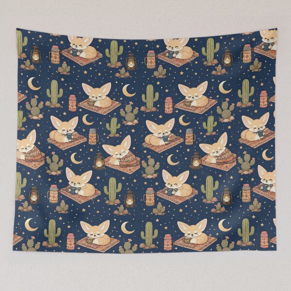 Item preview, Fennec Fox Desert Blanket Pattern designed and sold by Soft Berry Studio.