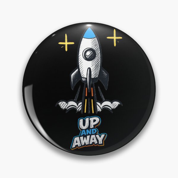 Item preview, UP AND AWAY – Rocket Quote in Retro Space Style designed and sold by Rocket&Stars.