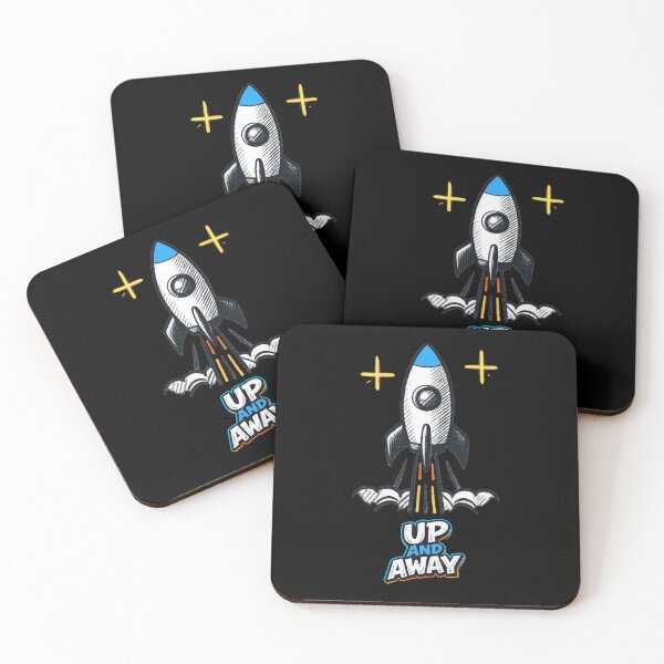 Item preview, UP AND AWAY – Rocket Quote in Retro Space Style designed and sold by Rocket&Stars.