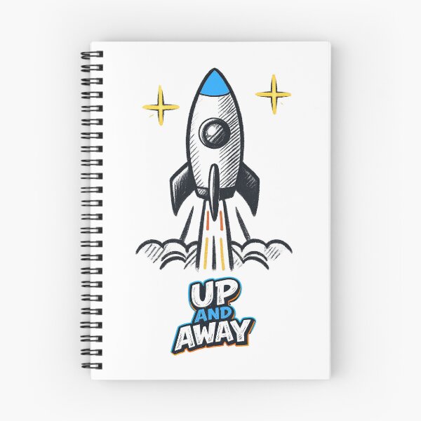 Item preview, UP AND AWAY – Rocket Quote in Retro Space Style designed and sold by Rocket&Stars.