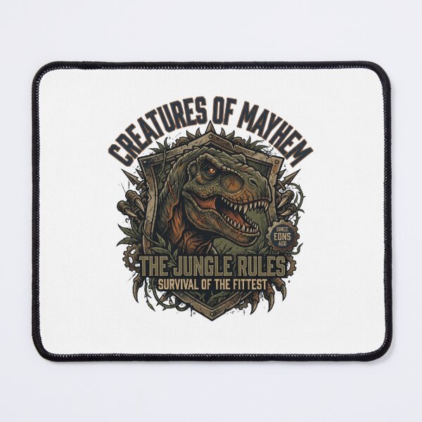 Item preview, Creatures Of Mayhem T-Rex Survival Of The Fittest Grunge Art designed and sold by rich-moda.