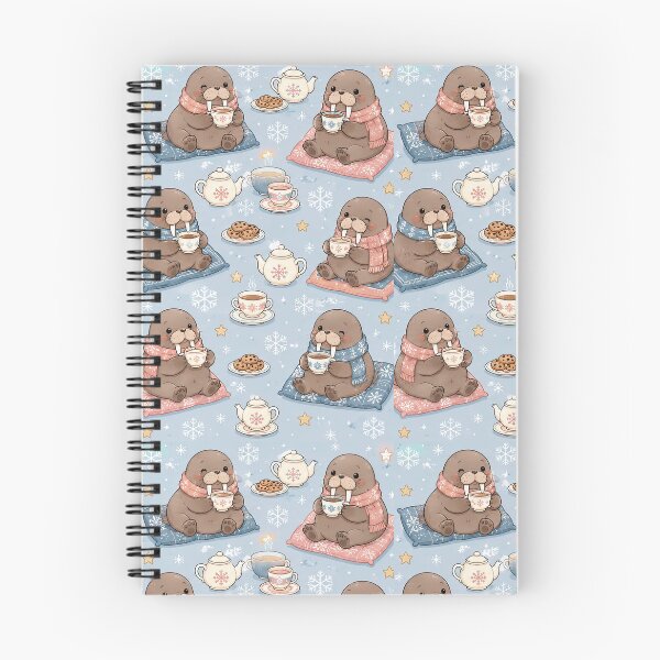 Item preview, Walrus Winter Tea Pattern designed and sold by Soft Berry Studio.