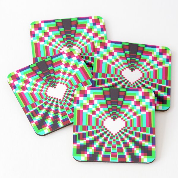 Item preview, Pixel Heart Kaleidoscope -  Synthwave designed and sold by animinimal.