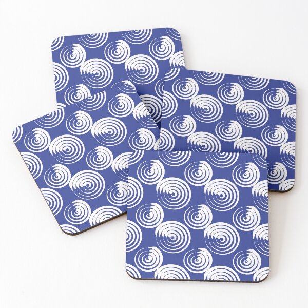 Item preview, Ripple Rings Modern Blue Graphic Pattern designed and sold by Helmina Groper.