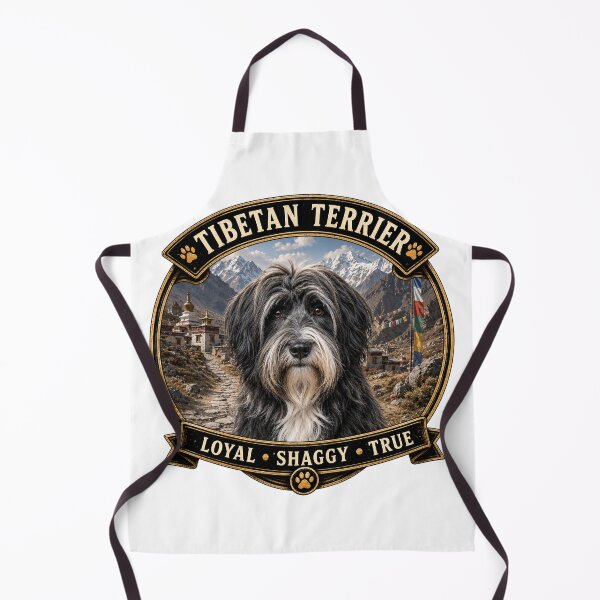 Item preview, Tibetan Terrier - Loyal, Shaggy, True - Vintage Dog Badge designed and sold by TheCanineCanvas.