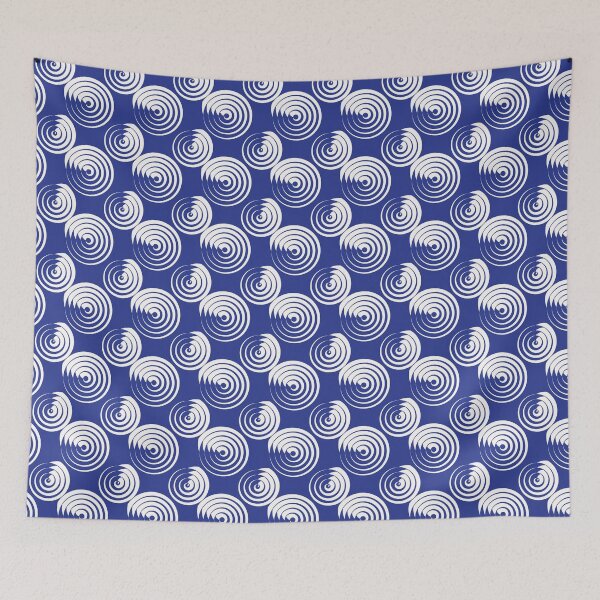 Item preview, Ripple Rings Modern Blue Graphic Pattern designed and sold by Helmina Groper.