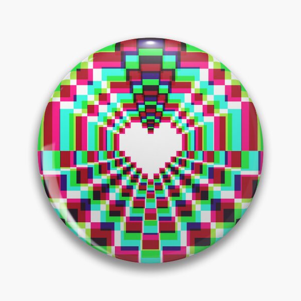 Item preview, Pixel Heart Kaleidoscope -  Synthwave designed and sold by animinimal.