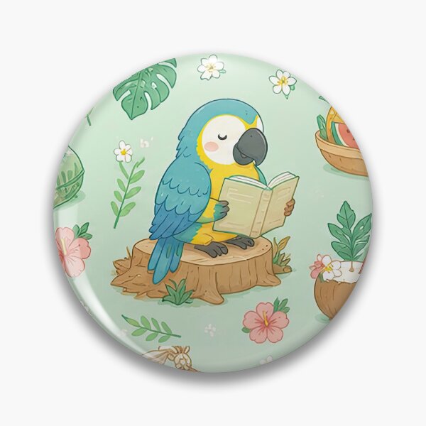 Item preview, Parrot Tropical Cozy Reading Pattern designed and sold by Soft Berry Studio.
