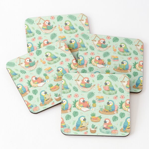 Item preview, Parrot Tropical Cozy Reading Pattern designed and sold by Soft Berry Studio.