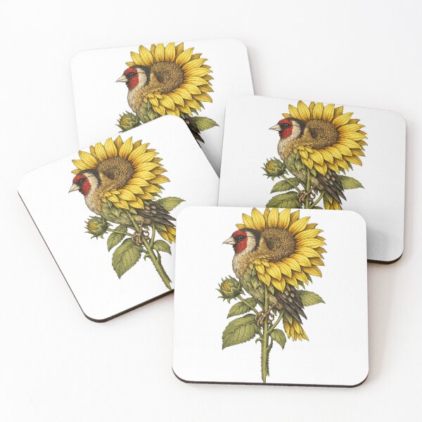 Item preview, Vintage Botanical Goldfinch Sunflower Mashup | Victorian Scientific Nature Illustration designed and sold by Mostafa Ali Ahmed.
