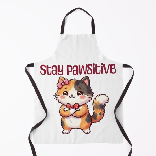 Item preview, Stay Pawsitive Cute Pet Lover Calico Cat Cartoon Kitten designed and sold by PrintforDesign.