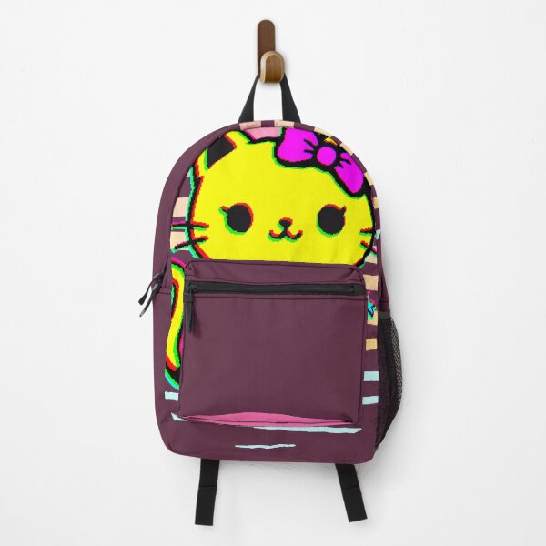 Item preview, Kawaii Neon Vaporwave Kitten | Retro 80s Glitch Cat designed and sold by AstronautMerch.