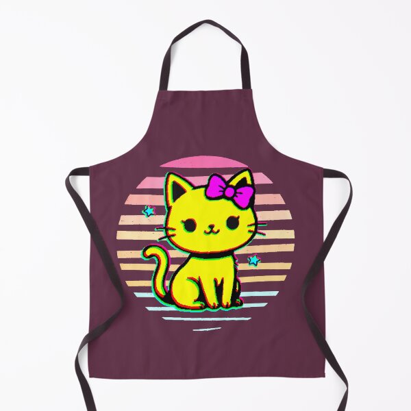 Item preview, Kawaii Neon Vaporwave Kitten | Retro 80s Glitch Cat designed and sold by AstronautMerch.