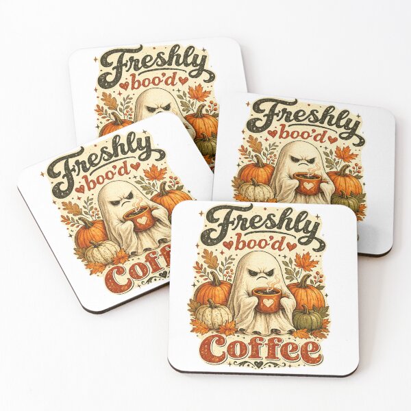 Item preview, Freshly Bewitched by Coffee, Halloween Coffee Gift, Cute Ghost Graphic Shirt, Autumn Pumpkin Shirt designed and sold by OUICHA.