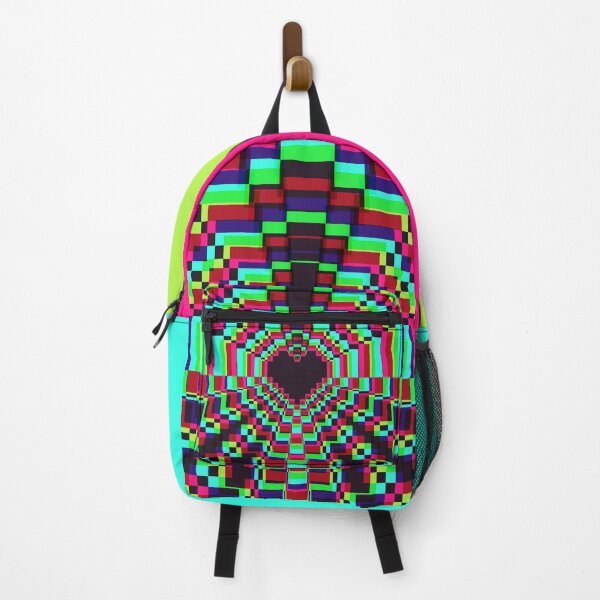 Item preview, Dark Pixel Heart Kaleidoscope - Synthwave designed and sold by animinimal.