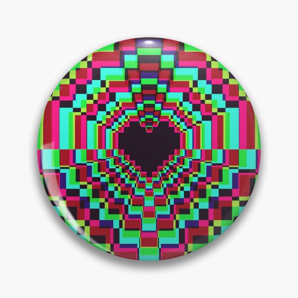Item preview, Dark Pixel Heart Kaleidoscope - Synthwave designed and sold by animinimal.