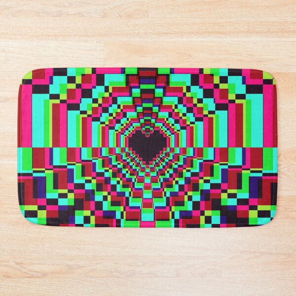 Item preview, Dark Pixel Heart Kaleidoscope - Synthwave designed and sold by animinimal.