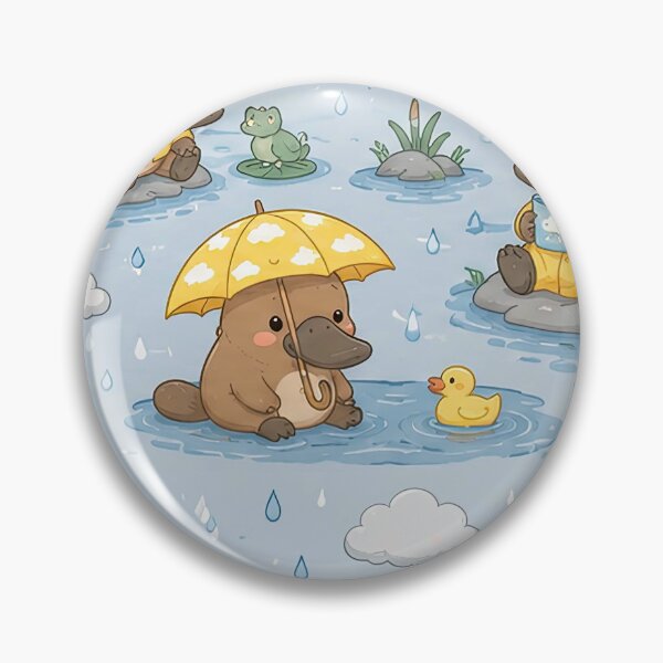 Item preview, Platypus Rainy River Pattern designed and sold by Soft Berry Studio.