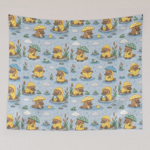 Item preview, Platypus Rainy River Pattern designed and sold by Soft Berry Studio.