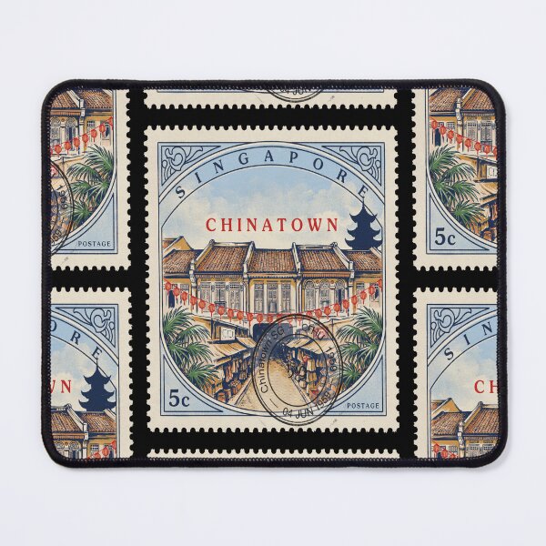 Item preview, Chinatown Singapore Lantern Street Shophouse Stamp Sticker designed and sold by stickercuffs.