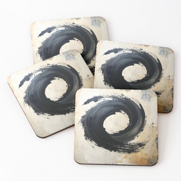 Item preview, Abstract Japanese Enso Brushstroke Ink Painting designed and sold by BetweenForms.